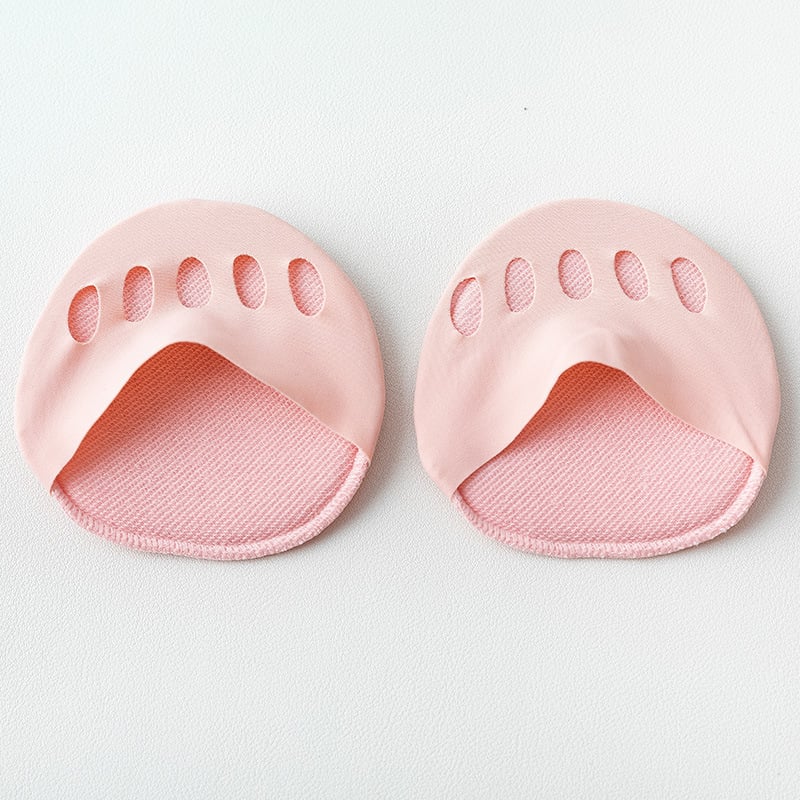 👠✨ Fem-tå forfotputer for kvinner | Støtdempende innleggssåler for høye hæler | Svart/Beige