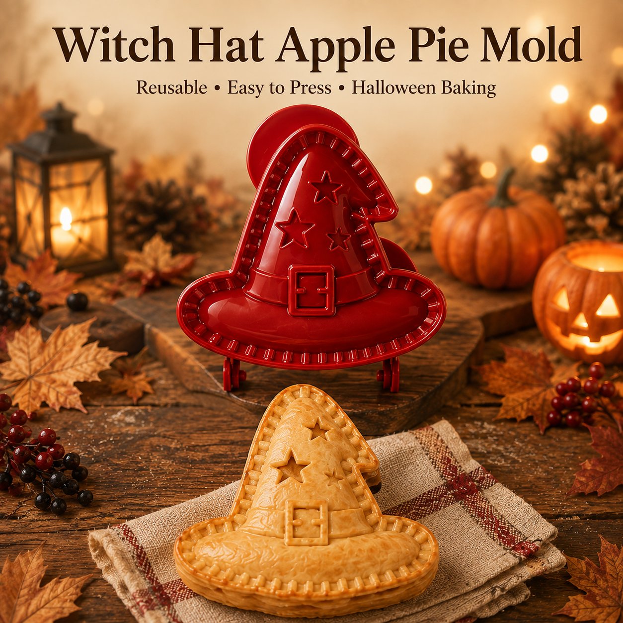 🎄🎃 8-delers paiformsett med Halloween-tema – perfekt for baking i høytiden