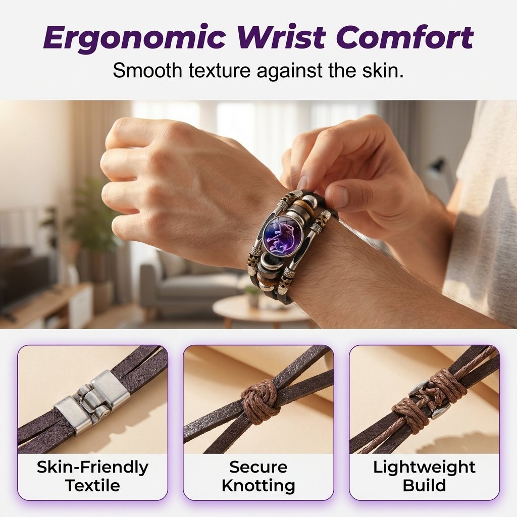 🌌 Armband med stjärntecken som lyser i mörkret