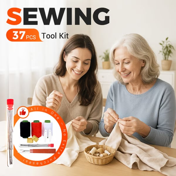 🔥Siste dag! Spar 48 %! 🔥Syverktøysett med 37 deler