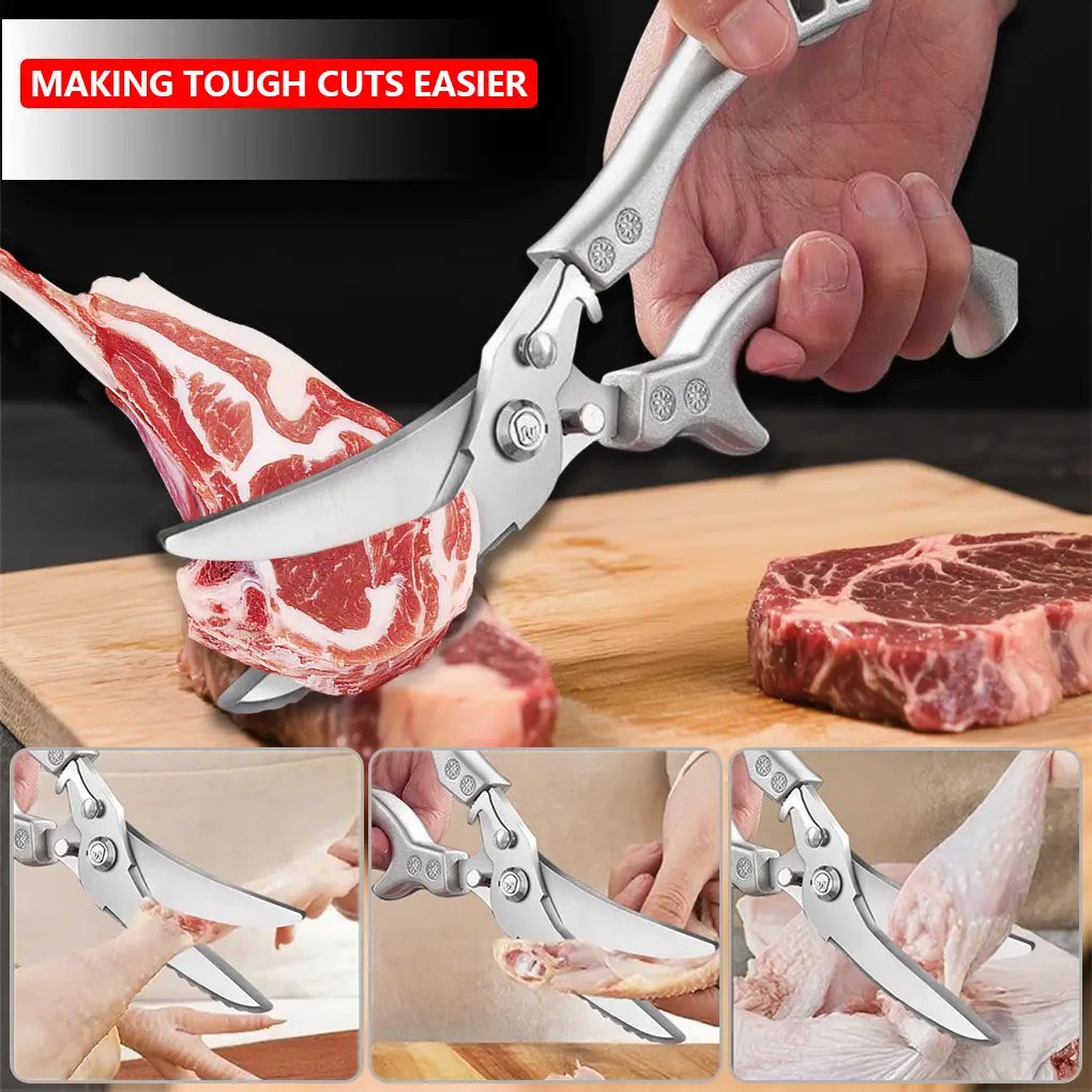 🔥Hot Selling🔥🔪Profesjonell kraftig kjøkkensaks med sikkerhetslås
