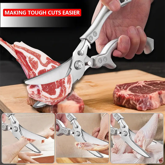 🔥Hot Selling🔥🔪Profesjonell kraftig kjøkkensaks med sikkerhetslås