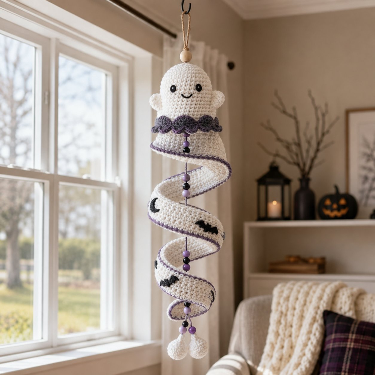 ☃️Siste dag 50 % RABATT - DIY spiralheklet snømannsett