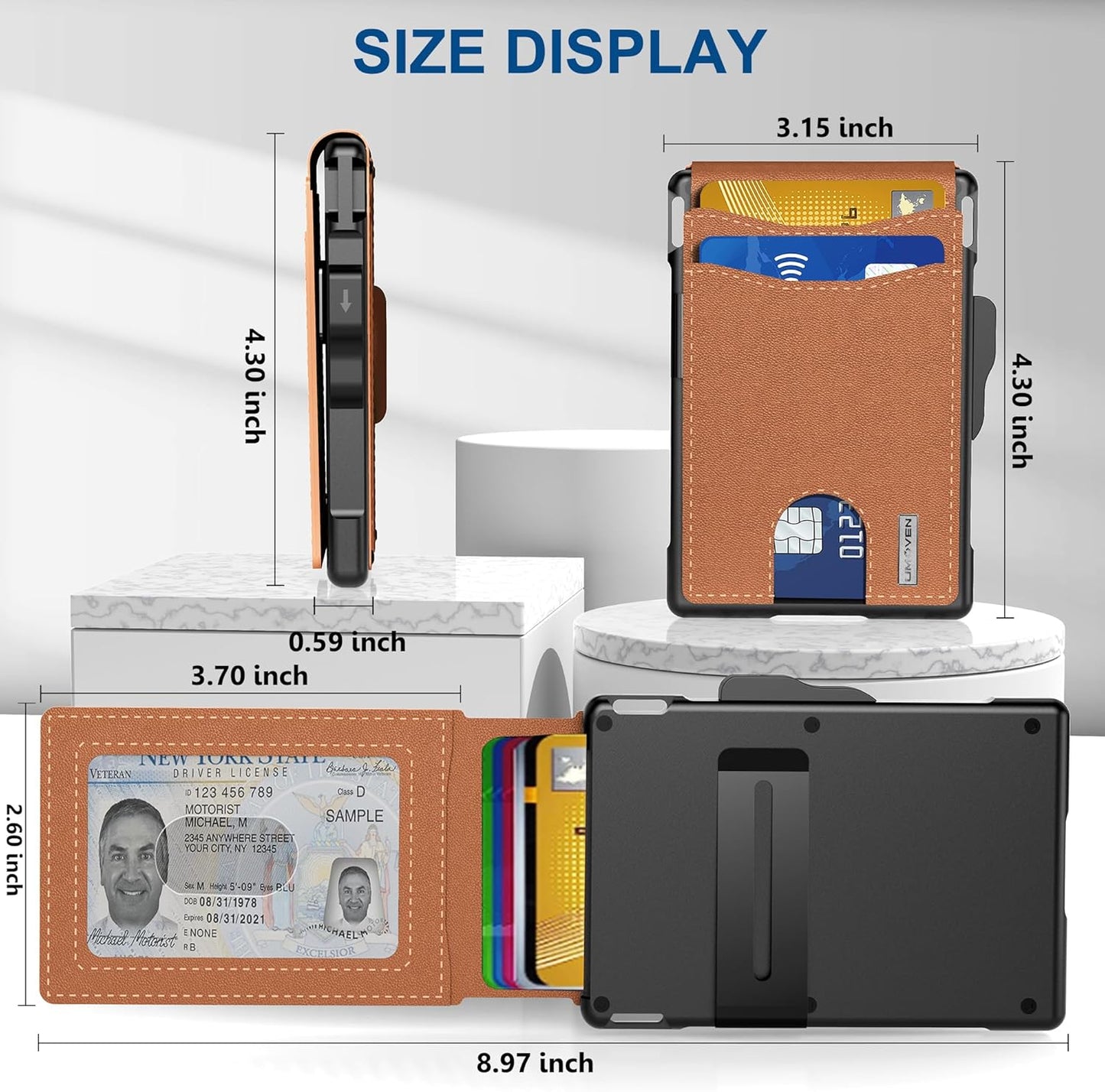 ✨AirTag-lommebok for menn – Med et uttrekkbart aluminiumsdeksel, RFID-beskyttelse og et minimalistisk design med to rom.