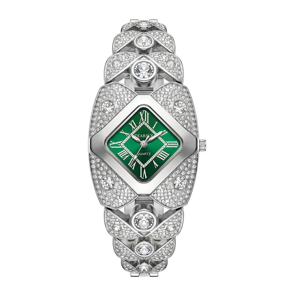 📢⏰50 % rabatt!! 💎Elegant kvartsklokke for kvinner med lenke