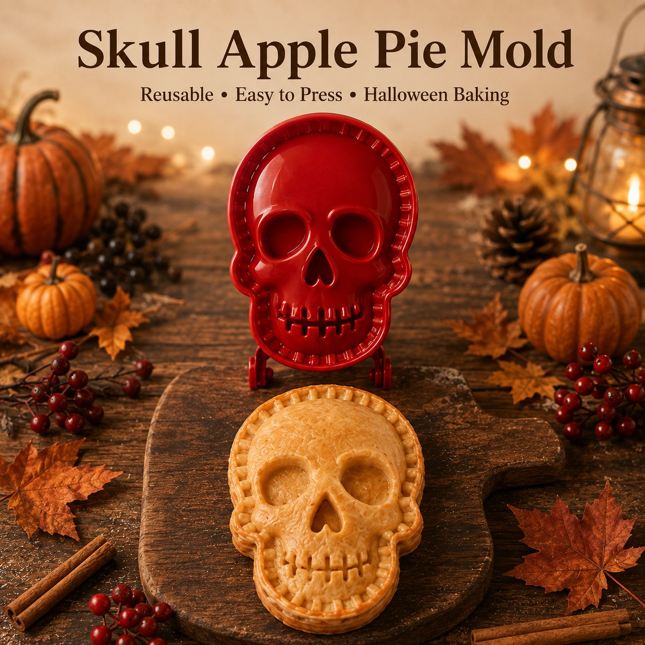 🎄🎃 8-delers paiformsett med Halloween-tema – perfekt for baking i høytiden
