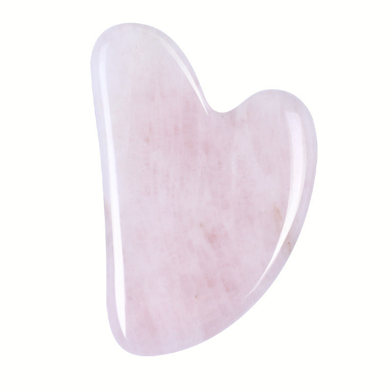 💖Hjerteformet Gua Sha-massasjeapparat med naturlig krystall – Gua Sha-verktøy for hele kroppen for ansikt, nakke og kropp