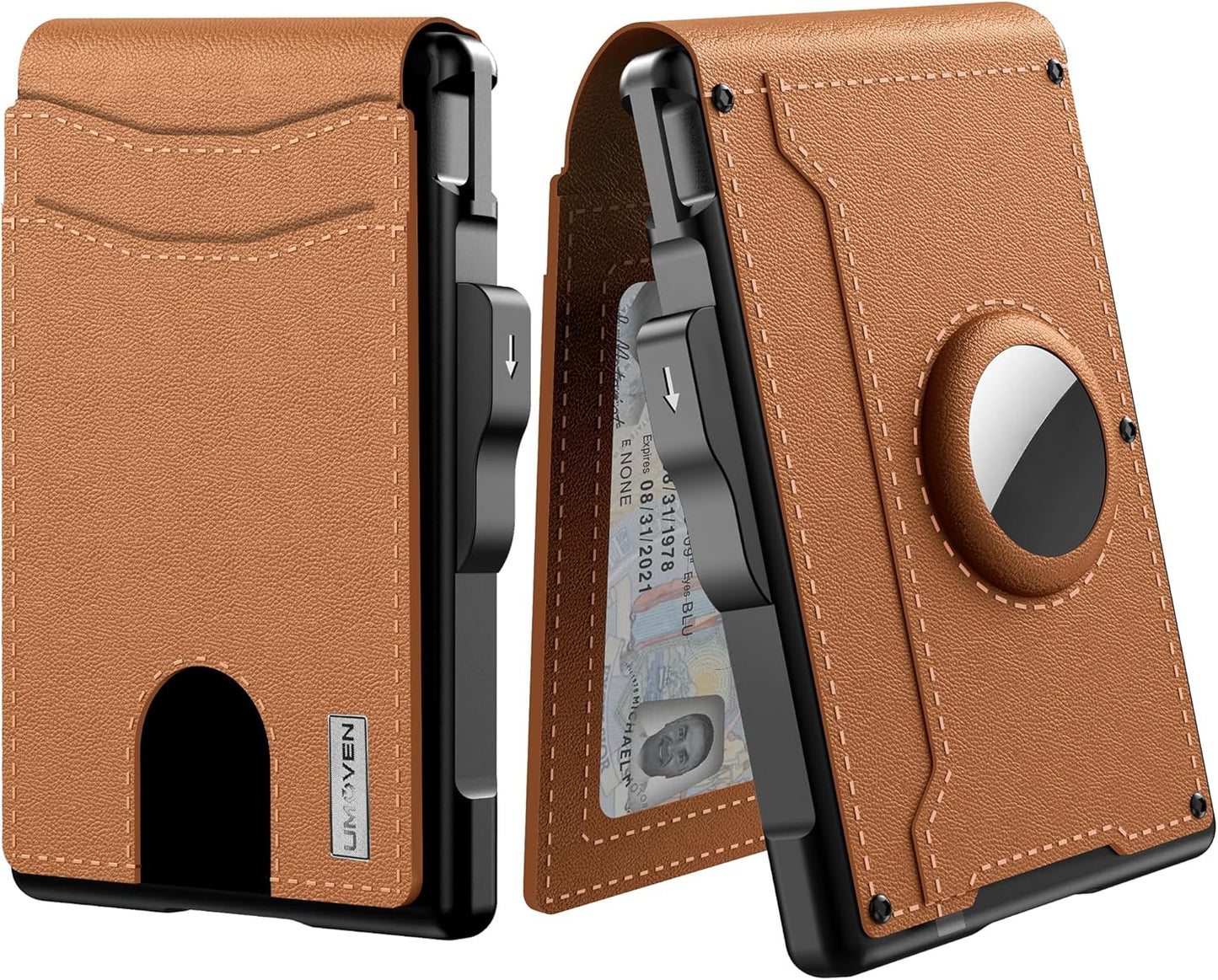 ✨AirTag-lommebok for menn – Med et uttrekkbart aluminiumsdeksel, RFID-beskyttelse og et minimalistisk design med to rom.
