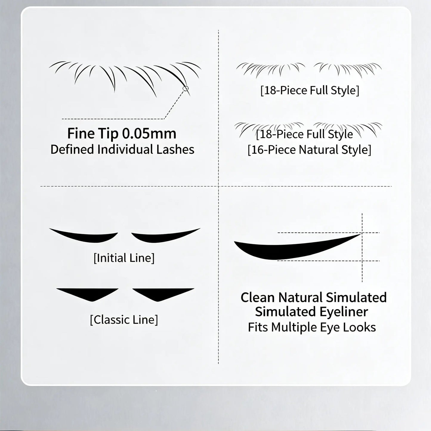 🥳2026 Hotselgende vare🥳💋 Over 50 000 enheter solgt! 🔥 50 % rabatt! 3-i-1-sett: Eyeliner og stempel til nedre mascara
