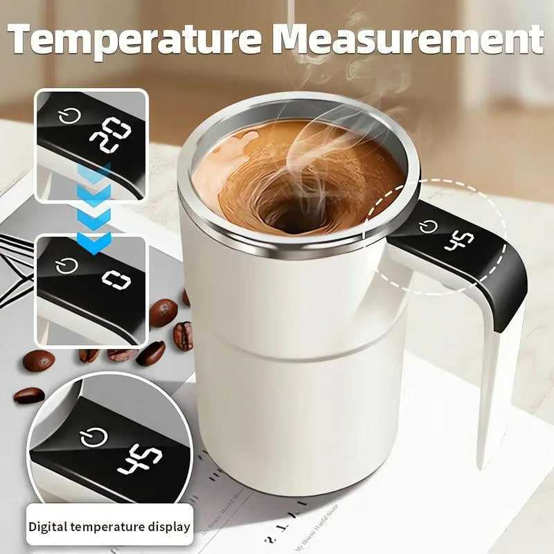 💥Julesalg 50 % ☕🔋Oppladbart automatisk magnetisk kaffekopp-sett med omrører⚡