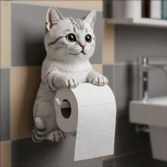 🧻Toiletpapierhouder voor katten aan de muur🐾