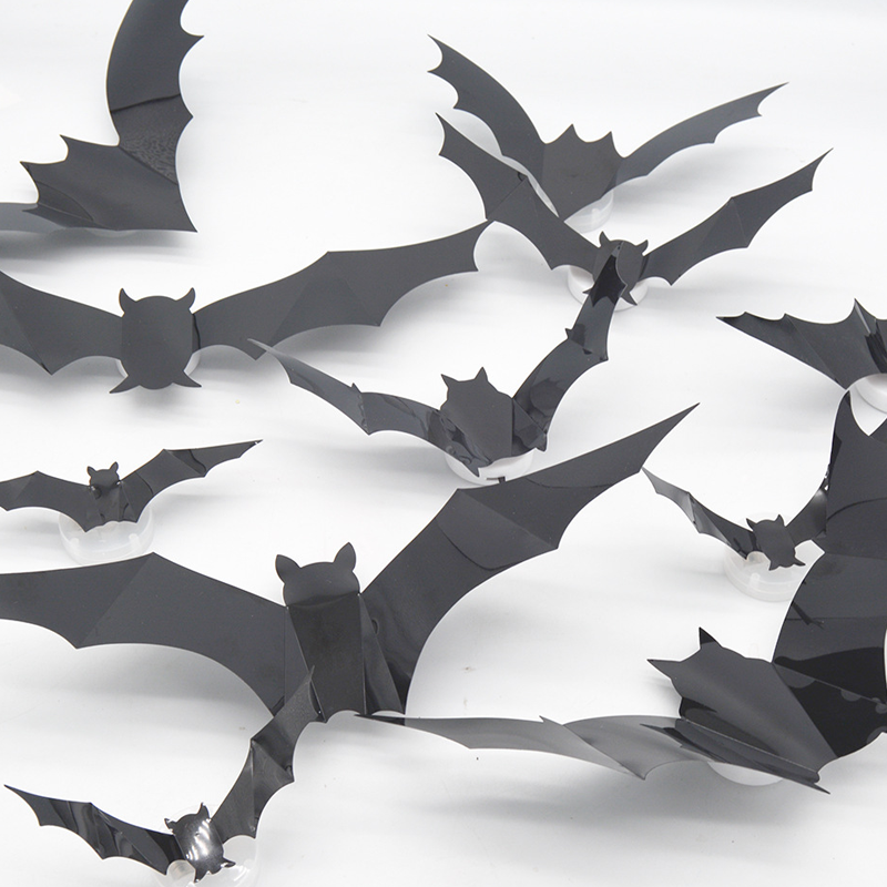 🦇Halloween-dekorasjon: 3D LED-vegglampe formet som en flaggermus