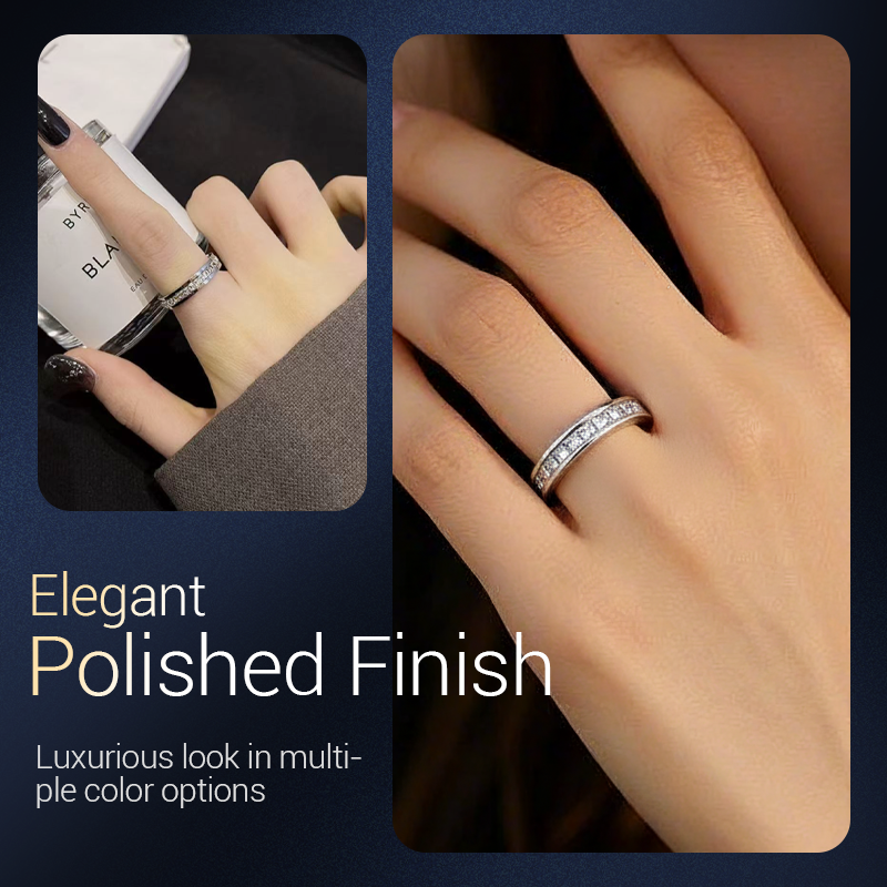 ⏳ Siste dag: 50 % på hele sortimentet!⏰💖Dreiende spinnerring i titanstål med zirkonia