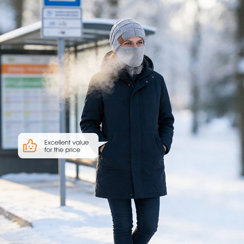 🔥Vinterlue med ansiktsbeskyttelse – holder deg varm selv i ekstremt kaldt vær ned til -20°C.