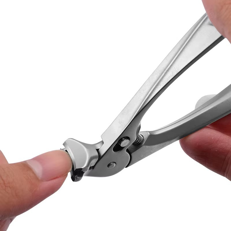 Negleklipper i rustfritt stål med sprutbeskyttelse – Stor åpning for inngrodde negler og fotpleie ✂️👣