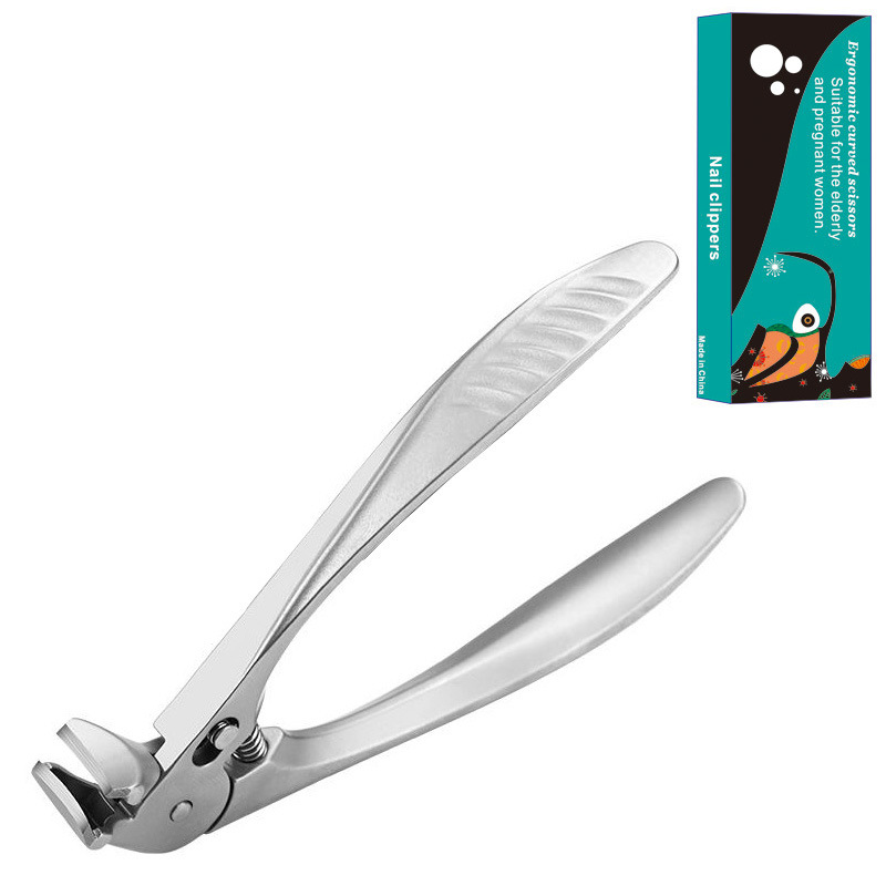 Negleklipper i rustfritt stål med sprutbeskyttelse – Stor åpning for inngrodde negler og fotpleie ✂️👣