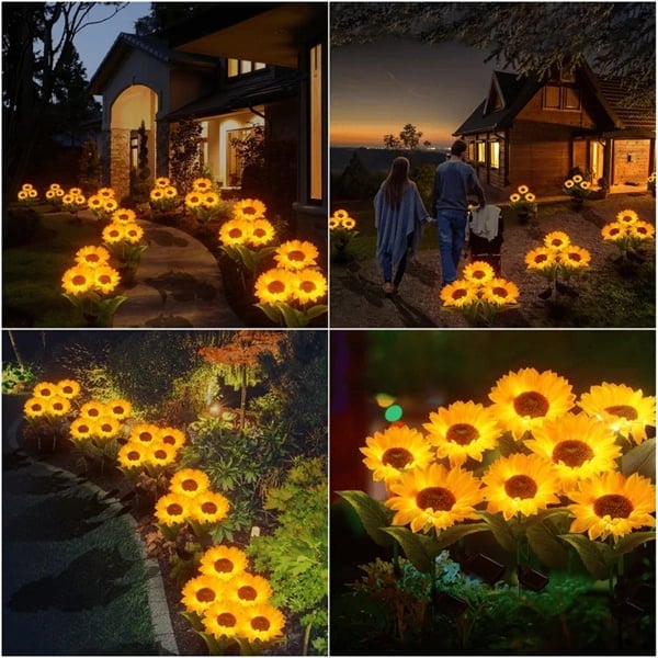 🌻60 % rabatt! ☀️Vanntett solcellelampe – realistiske blomsterblader, vanntett og støvtett (IP65), automatisk belysning i 8–12 timer☀️🌻