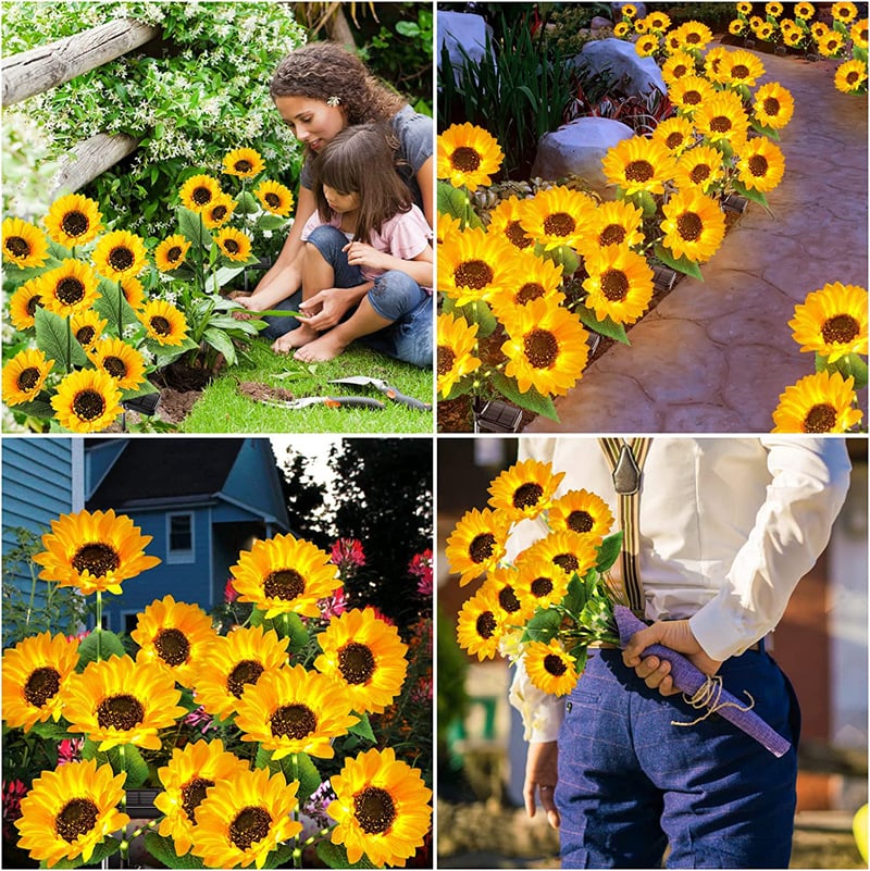 🌻60 % rabatt! ☀️Vanntett solcellelampe – realistiske blomsterblader, vanntett og støvtett (IP65), automatisk belysning i 8–12 timer☀️🌻