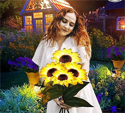 🌻60 % rabatt! ☀️Vanntett solcellelampe – realistiske blomsterblader, vanntett og støvtett (IP65), automatisk belysning i 8–12 timer☀️🌻