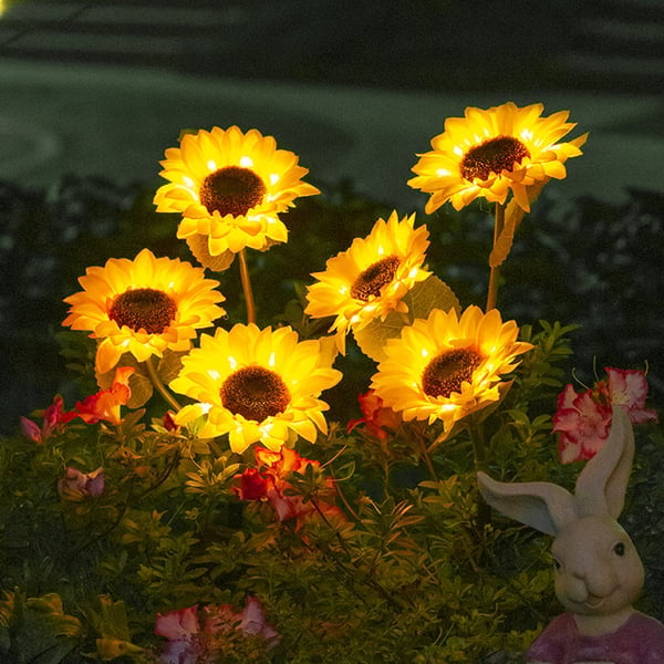 🌻60 % rabatt! ☀️Vanntett solcellelampe – realistiske blomsterblader, vanntett og støvtett (IP65), automatisk belysning i 8–12 timer☀️🌻