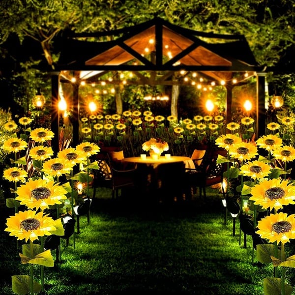 🌻60 % rabatt! ☀️Vanntett solcellelampe – realistiske blomsterblader, vanntett og støvtett (IP65), automatisk belysning i 8–12 timer☀️🌻