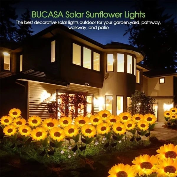 🌻60 % rabatt! ☀️Vanntett solcellelampe – realistiske blomsterblader, vanntett og støvtett (IP65), automatisk belysning i 8–12 timer☀️🌻