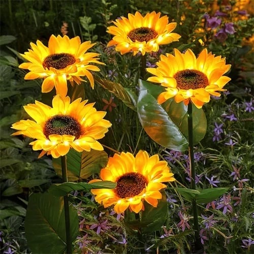 🌻60 % rabatt! ☀️Vanntett solcellelampe – realistiske blomsterblader, vanntett og støvtett (IP65), automatisk belysning i 8–12 timer☀️🌻