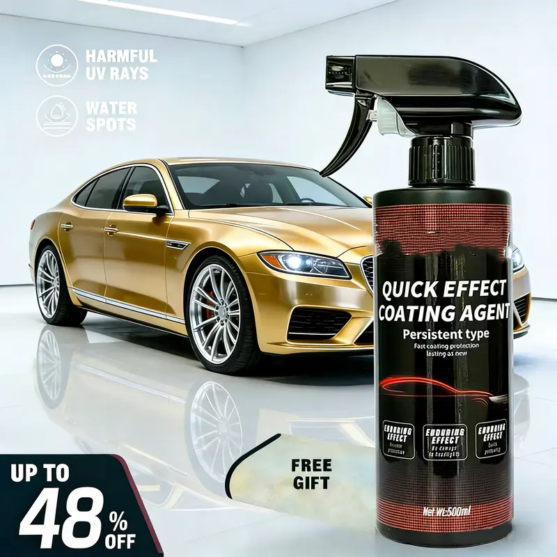 🔥3-i-1 hurtigvirkende billakkspray ✨ Høybeskyttelses hurtiglakk og keramisk skjold for billakk 🚗💎