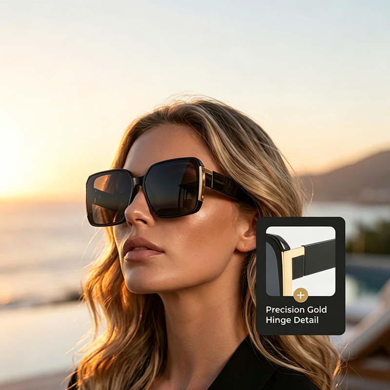 🌸Sommertilbud Tidsbegrenset rabatt💐 UV-beskyttende retro firkantede solbriller