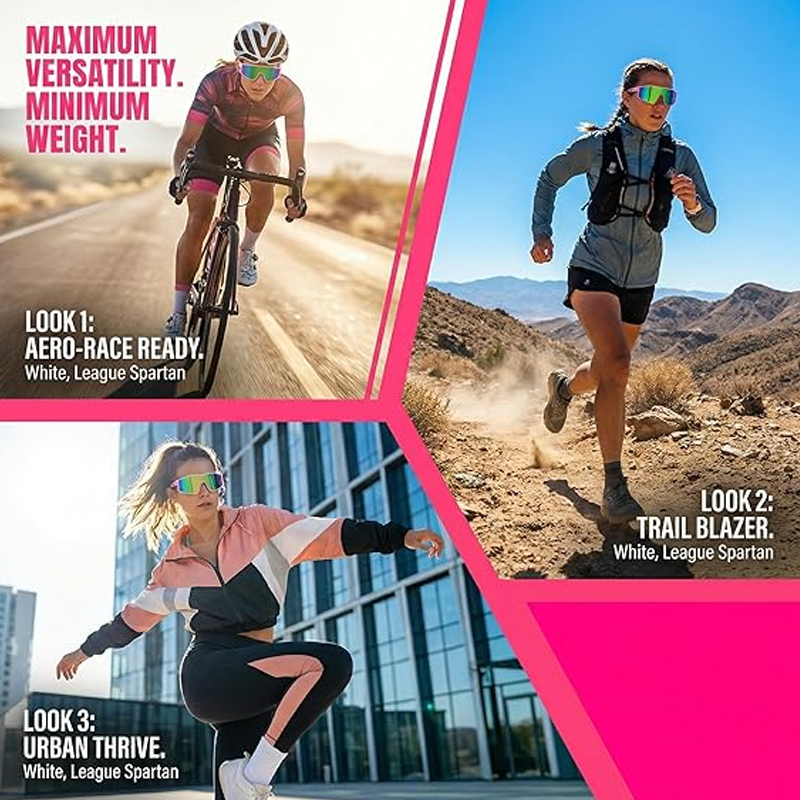 🕶️ Polariserte sportssolbriller for menn og kvinner – UV400 og fargerike speilglass 🏃