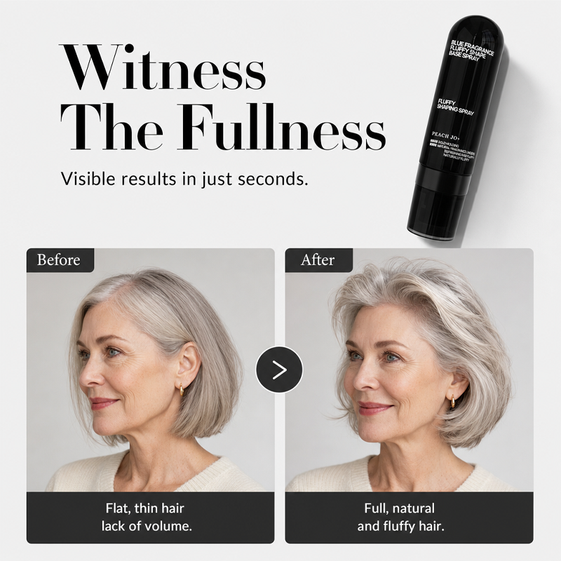 🎉50 % rabatt! 👩 Volumgivende og fikserende spray med ferskenduft – for lett, spenstig hår og langvarig hold.