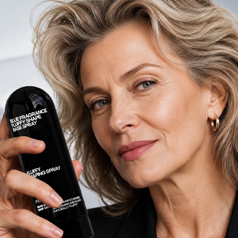🎉50 % rabatt! 👩 Volumgivende og fikserende spray med ferskenduft – for lett, spenstig hår og langvarig hold.