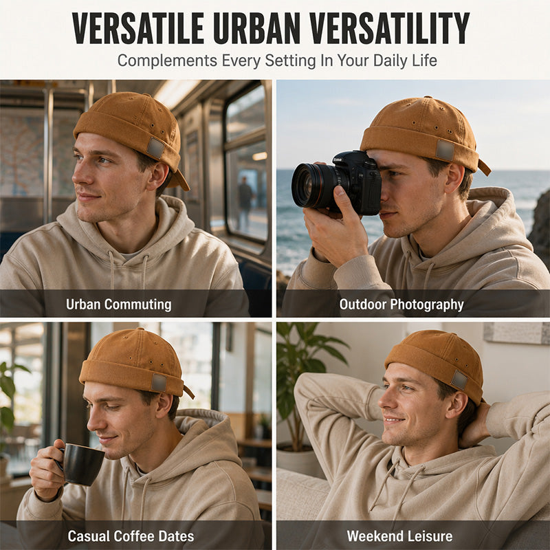 Unisex justerbar dockerhatt uten brem