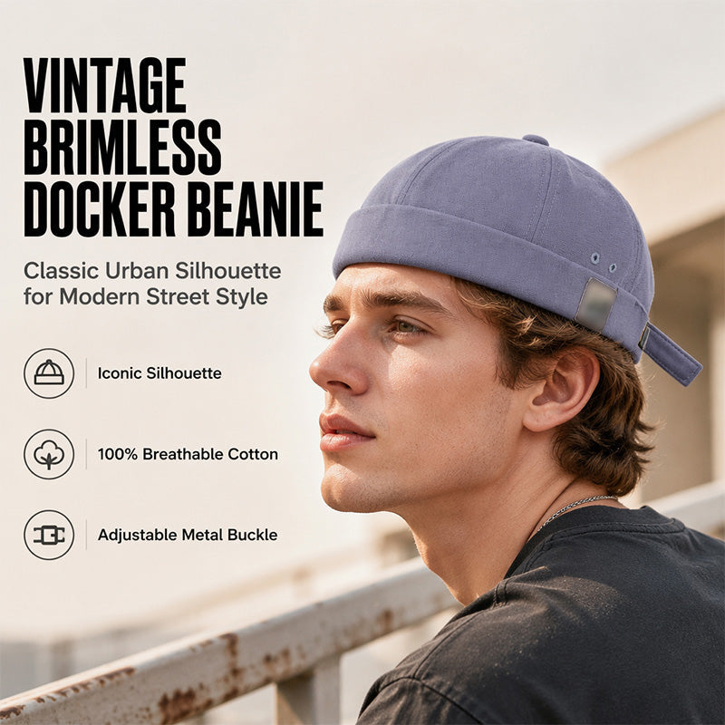 Unisex justerbar dockerhatt uten brem