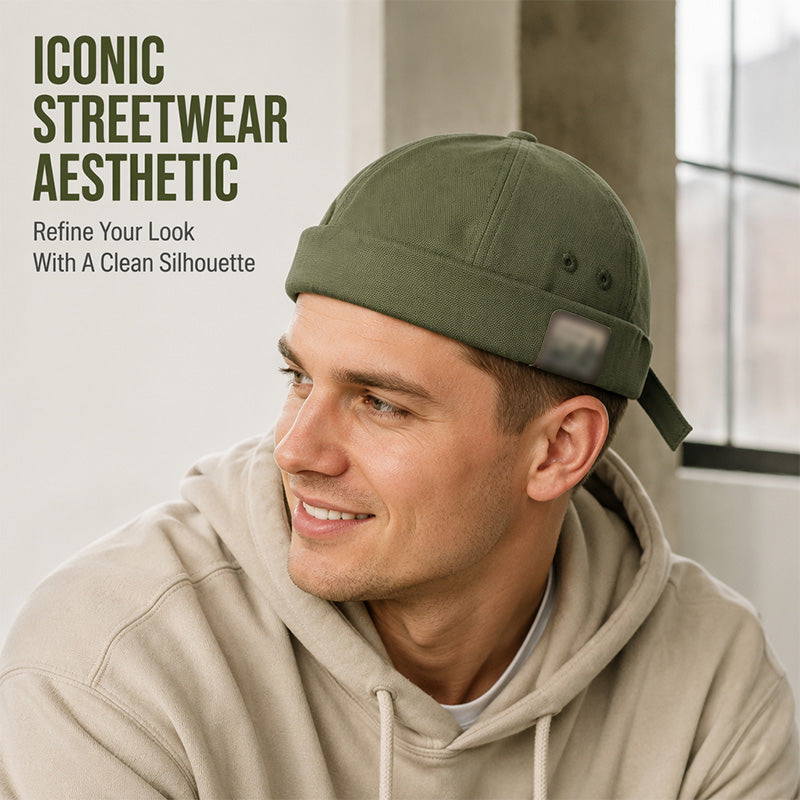 Unisex justerbar dockerhatt uten brem