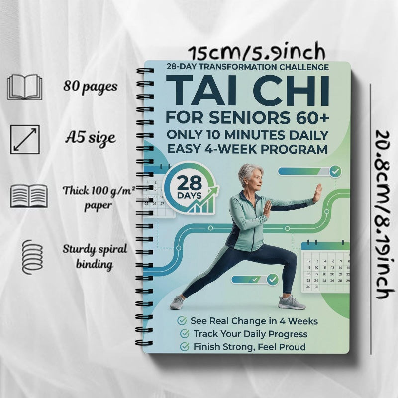 ⏳Begrenset tidsbegrenset 50 % rabatt⏰Velværeutvalg | 28-dagers Tai Chi-bok🧘☯️